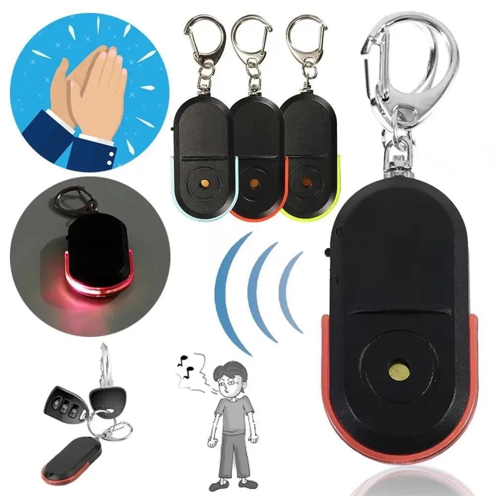 Anti-Lost Alarm Key Finder Locator Keychain Device Whistle Sound Finder LED Light Mini Anti Lost Key