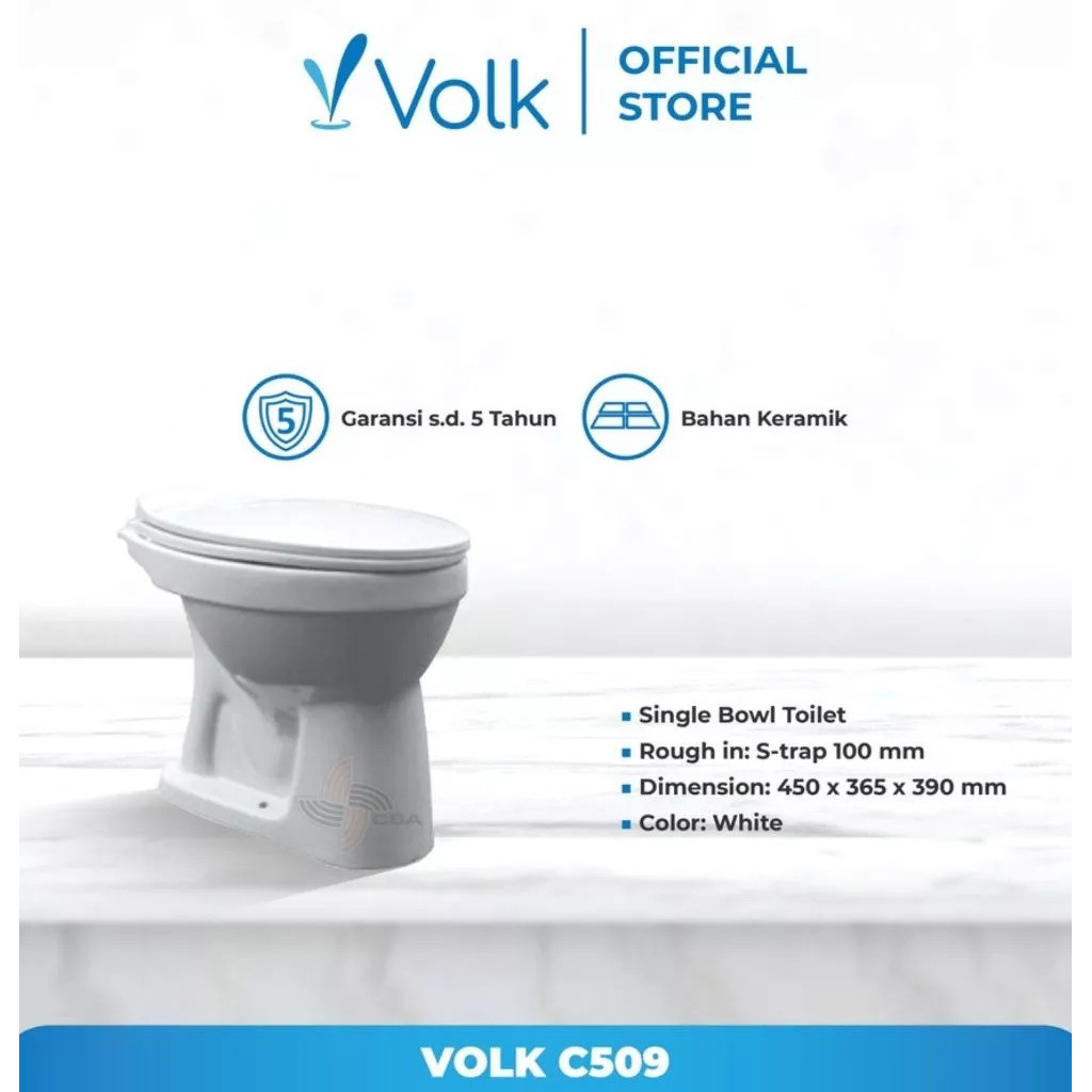 Closet Duduk Volk Siram/closet duduk Siram Merk Volk Berkualitas