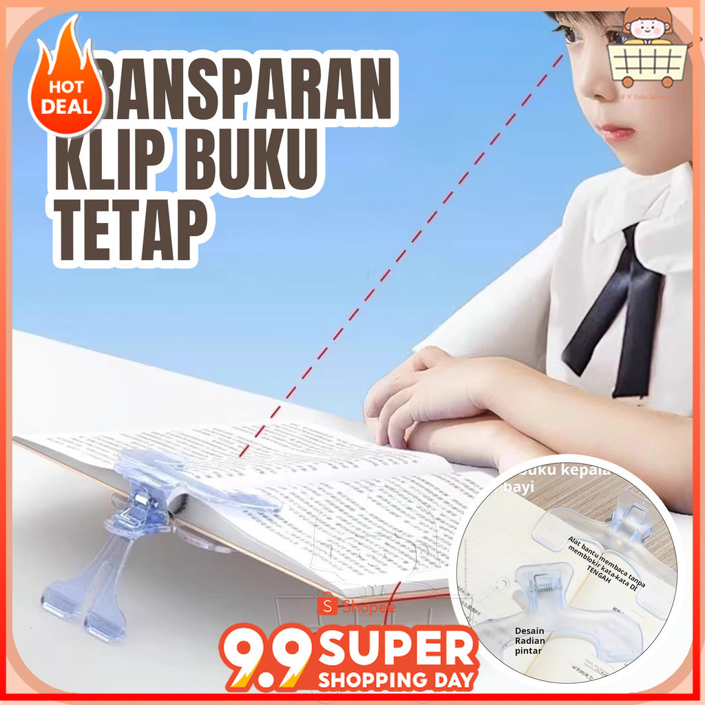 

Klip buku kepala Baogai transparan desain ceruk tempat skor piano klip catatan praktis klip buku tetap kantor