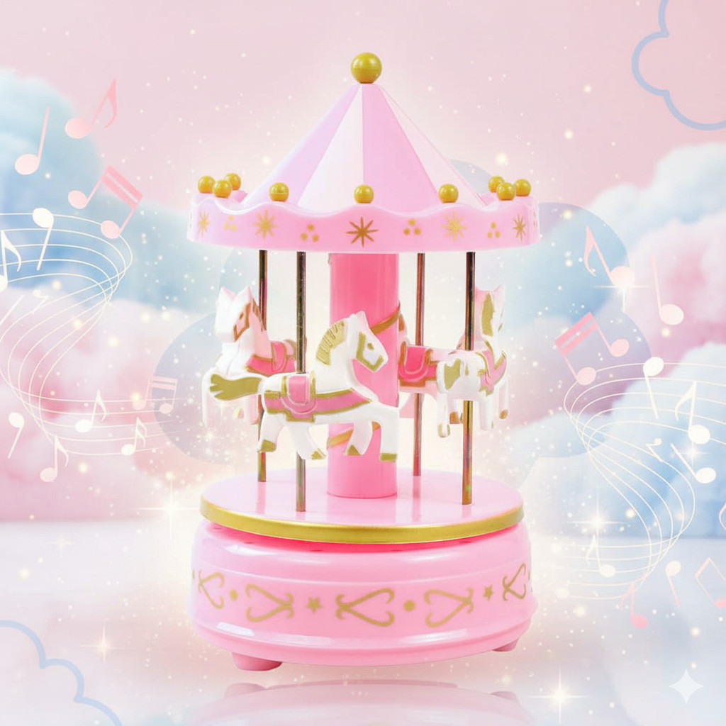 COD Kotak Musik Musical Box Carousel Putar Otomatis Souvenir Kado Ulang Tahun Anak Perempuan Unik Es