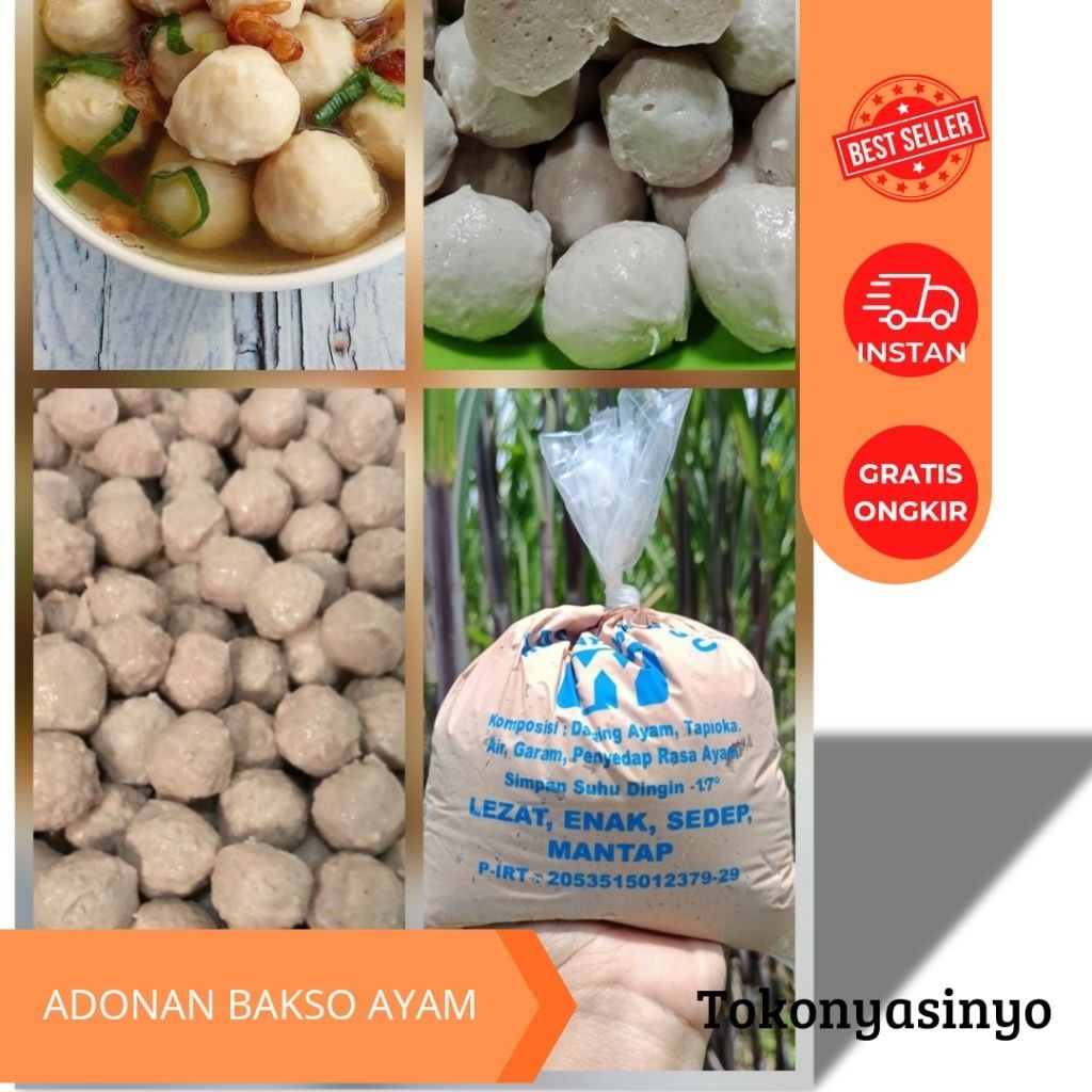 

Adonan Bakso Ayam Siap Pakai — Kenyal, Gurih, & Higienis! 1kg