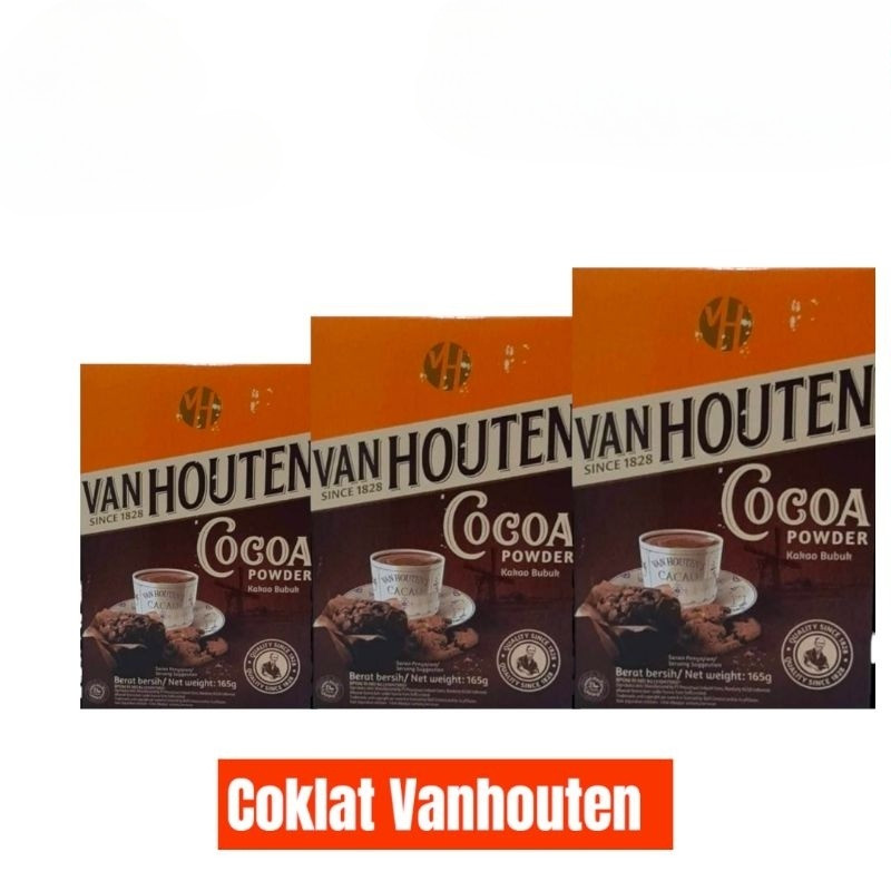 

VAN HOUTEN COCOA POWDER KEMASAN 40GRAM/80GRAM/165GRAM