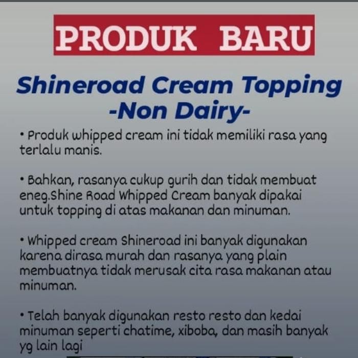 Shine road whipping cream whip shine road murah surabaya