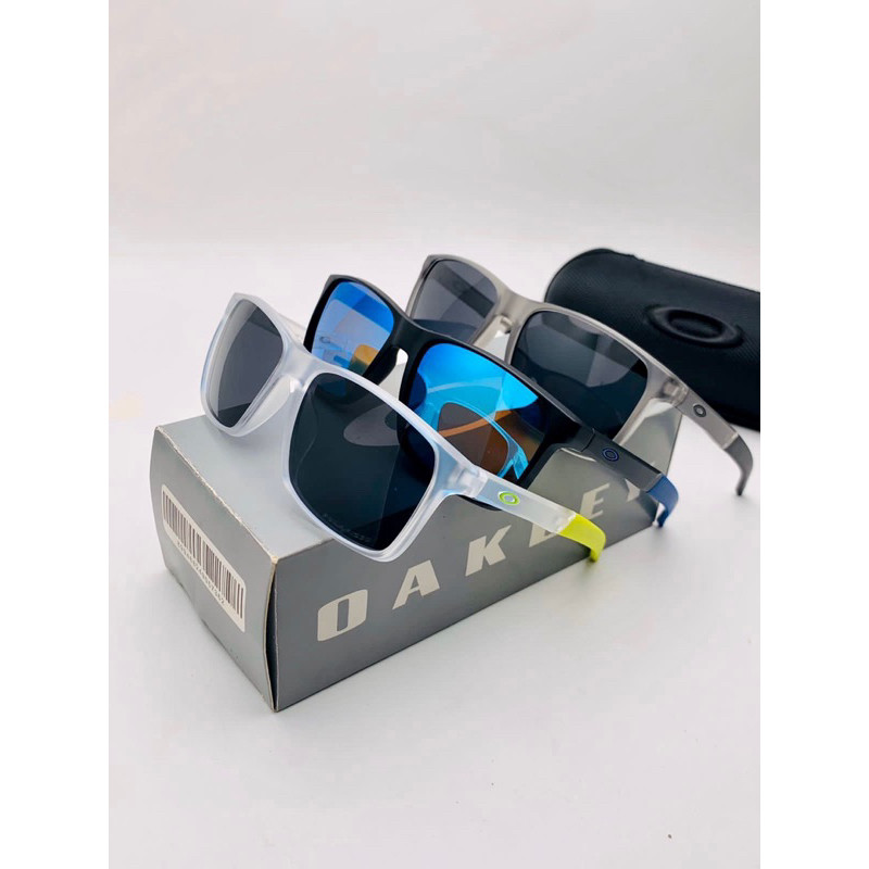 New Sangglass Oakley Chamfer Squared Polarized+Antiradiasi UV400 || Kacamata Hitam Sport Pria Wanita