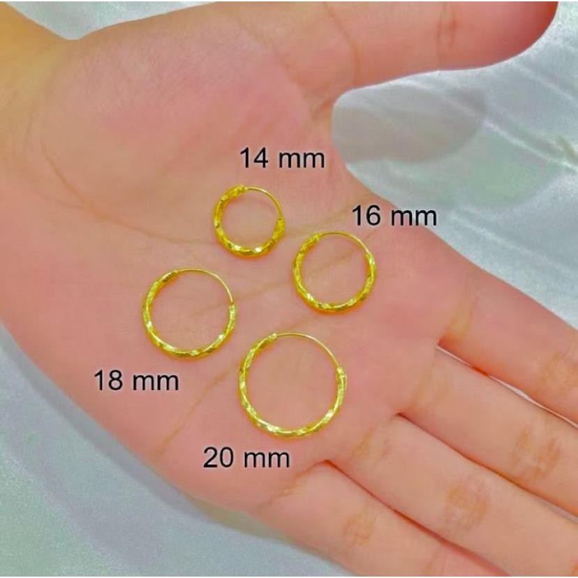 Anting Gipsy Motif Bambu 16 mm / 25 mm .