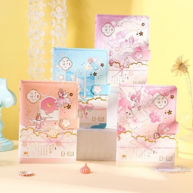 

Sakura Angel Magnetic Notebook Buku Catatan Ukuran A5 13 x 19 cm Hard Cover / Diary Jurnal agenda Buku tulis import - 6281