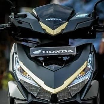 Garnish Headlight + Batok Vario 125/150 LED Old (2015-2018) Emas Gold Original Honda
