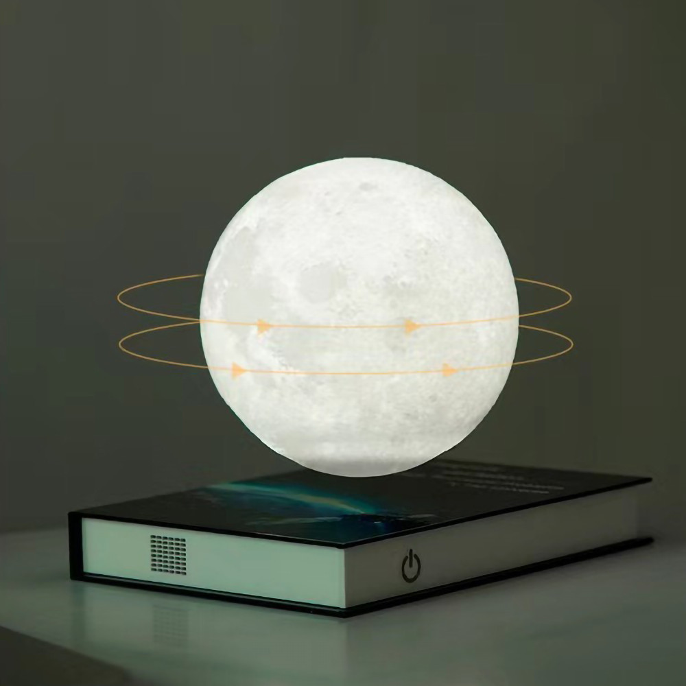 Creative Magnetic Levitation Book Lamp Touch Suspension Moon Night Light Bedroom Bedside Desk Decora