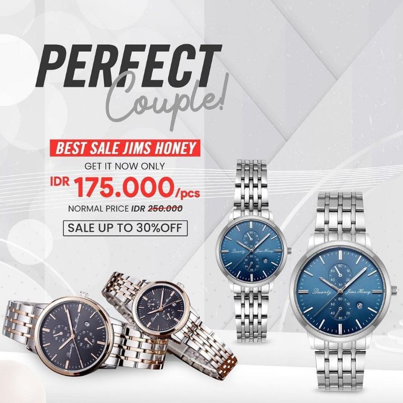 JAM TANGAN 8138 COUPLE JIMS HONEY