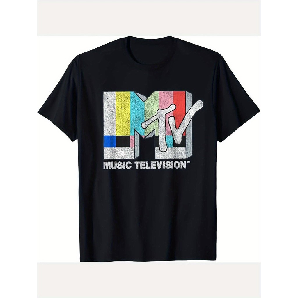 Kaos Pria MTV - Kaos Katun Lengan Pendek, Baju Pria Keren