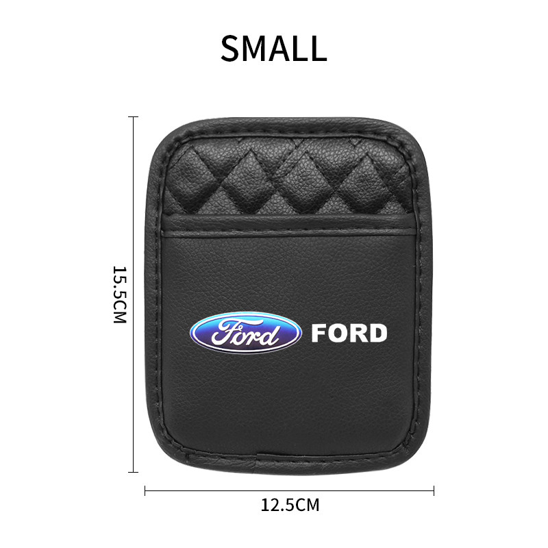 1Pcs Leather Car Door Seat Storage Bag Car Phone Organizer Sticker Accessories For Ford Mondeo Focus