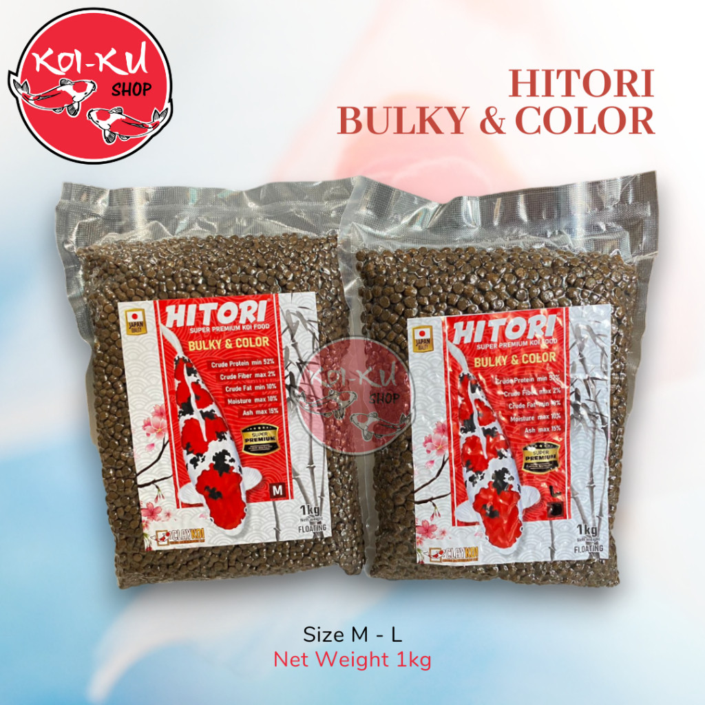 HITORI BULKY & COLOR / Koi Cepat Bulky / Koi Food Size M / Hitori Koi Makanan ikan Koi / TINGGI PROT