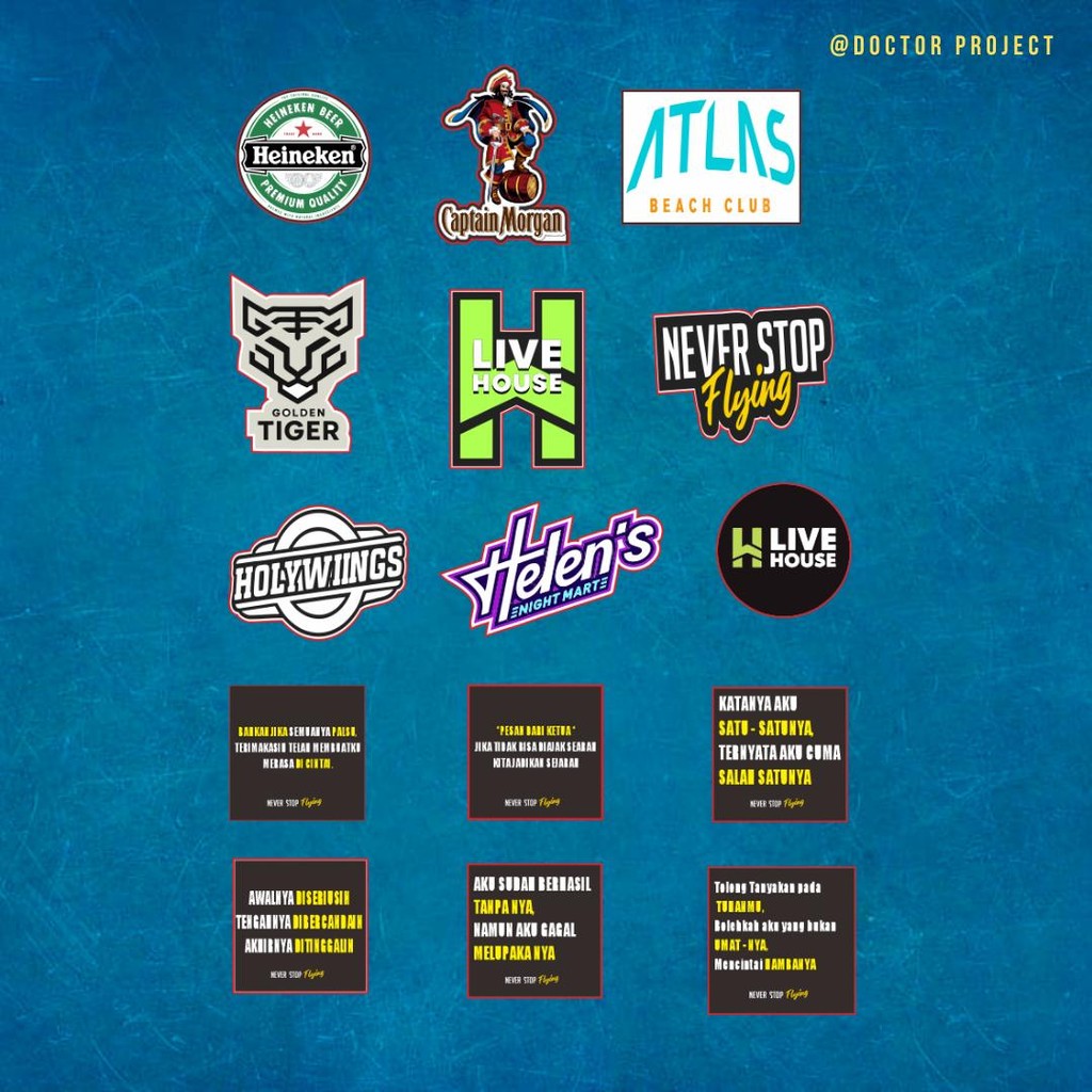 Sticker Pack Holywings HWG Soju Heineken Vibe Hollywings Club