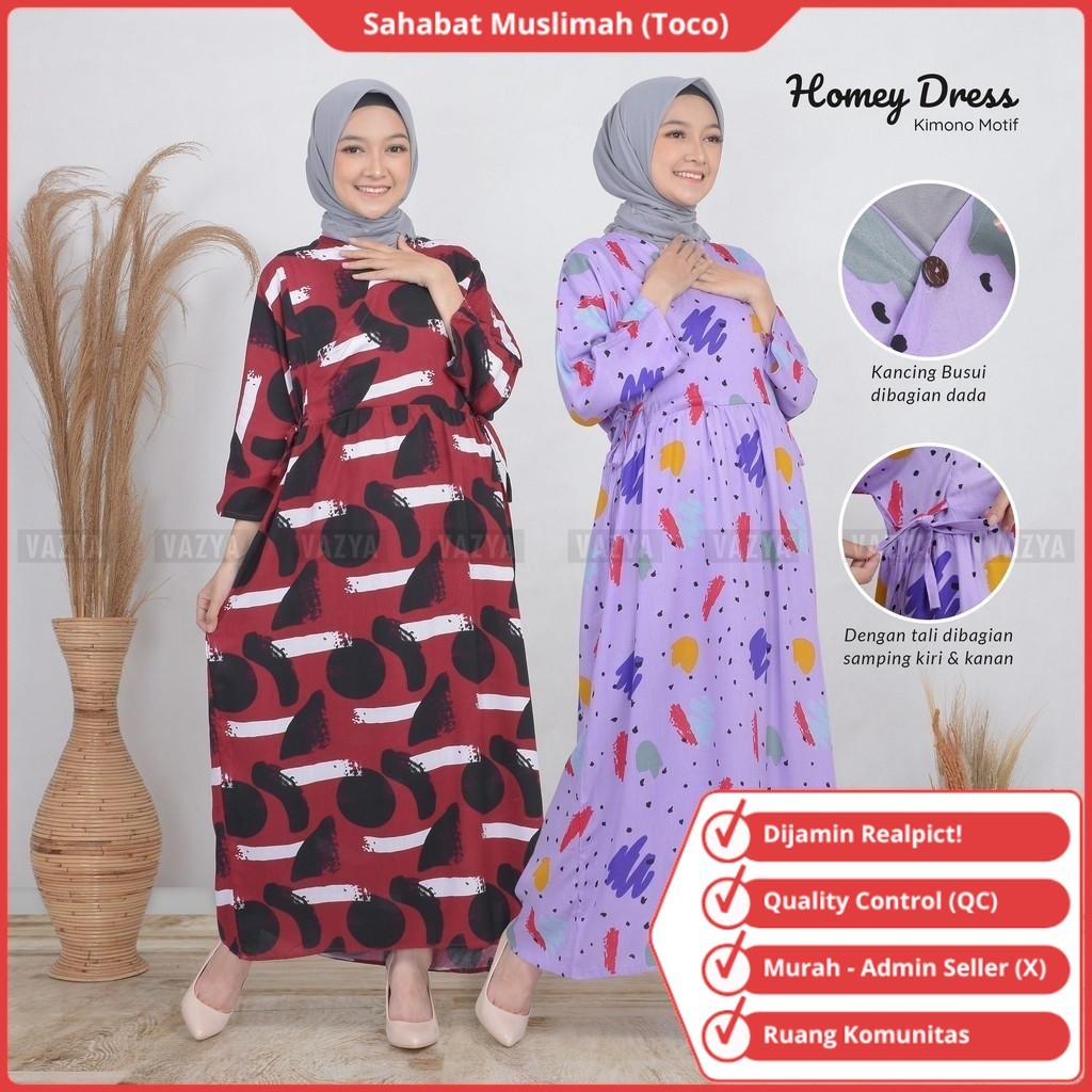 Home Dress Rayon Viscose Busui / Home Dress Busui / Homedress Busui Friendly / Home Dres / Gamis Hom
