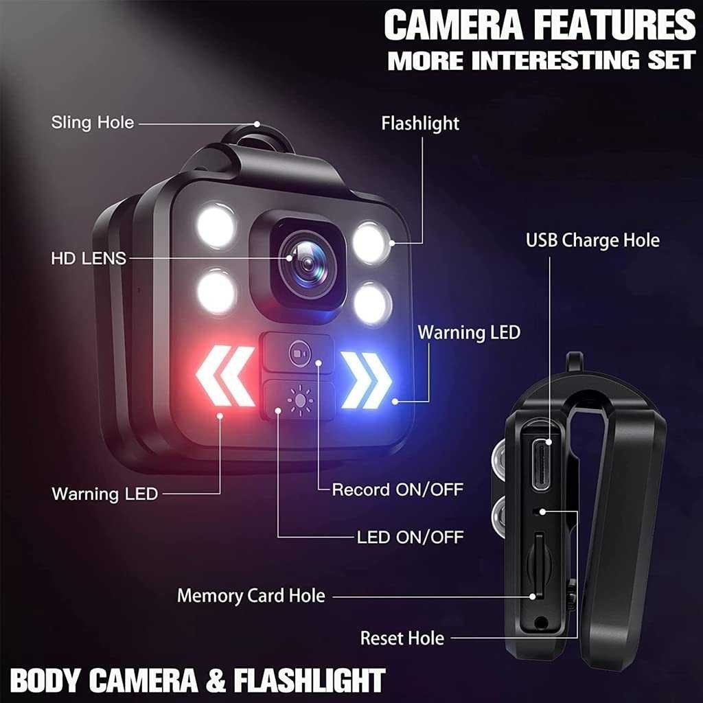 ASSSTRE RUILO Action Camera Mini Back Clip 1080P HD Battery 1000mAh - R-101