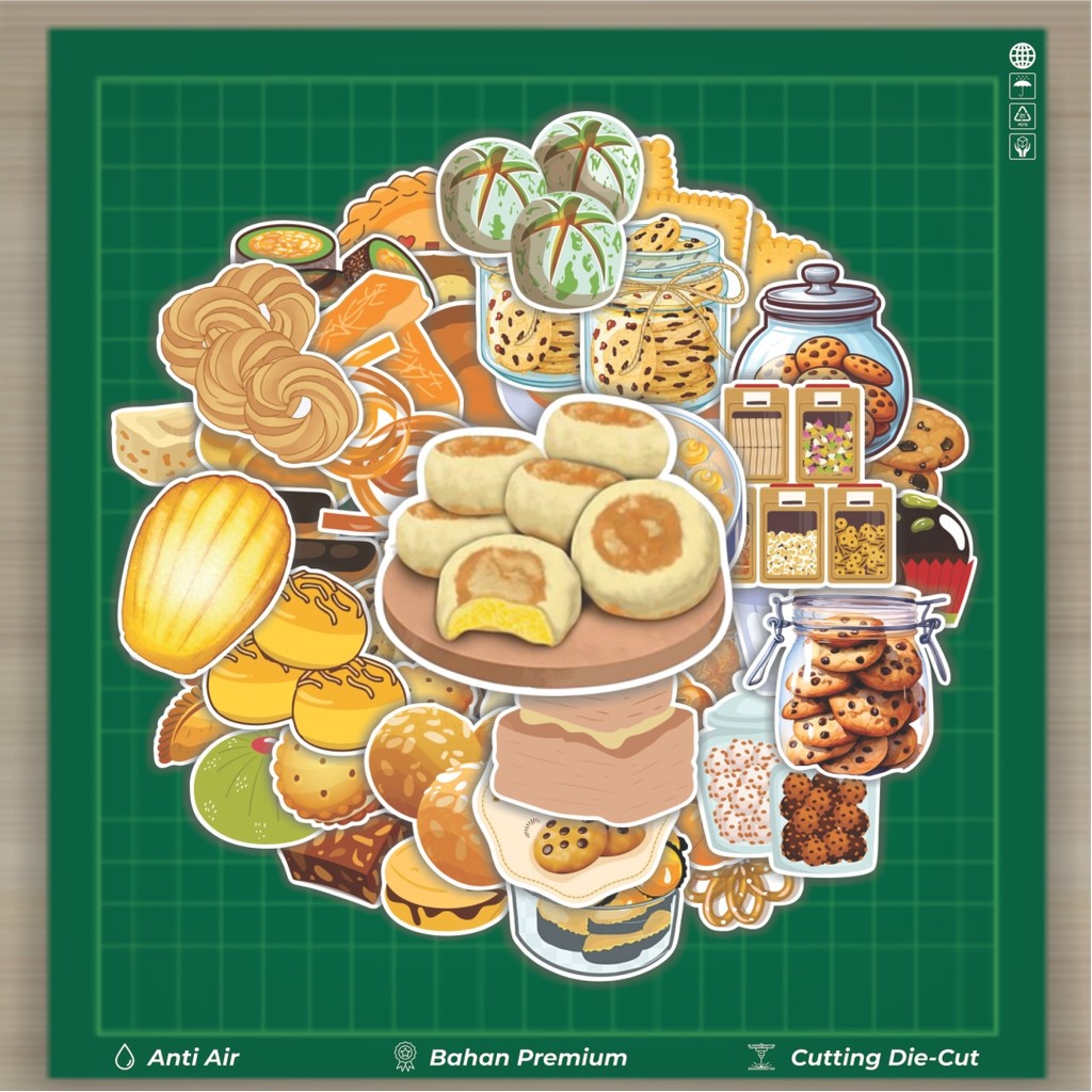 

HOT 50 PCS STIKER Stiker Cookies For Eid Mubarak Stiker Fashion Cars Decal Dingin Kartu Album Custom Vinyl Anti Air- Sticker Aesthetic Buku Journal Koper Casing HP Tablet Laptop Helm Motor Botol Minum