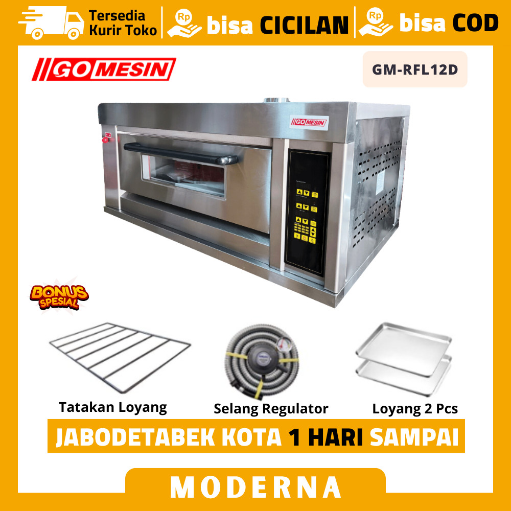 Oven Gas Deck GETRA RFL 12GD Oven Pemanggang Roti 1 Deck 2 Tray Original
