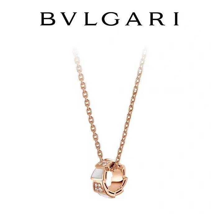 【100% Authentic BVLGARI】Kalung SERPENTI VIPER - Berlian, Emas Rose 18K (Unisex/Pasangan)
