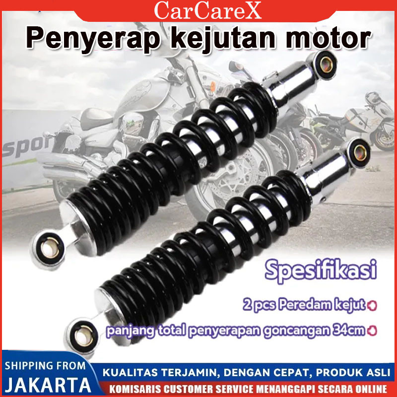 2 PCS Shockbreaker Belakang Shock Absorber Motor Cocok untuk Semua Jenis Sepeda Belakang Sepeda Moto