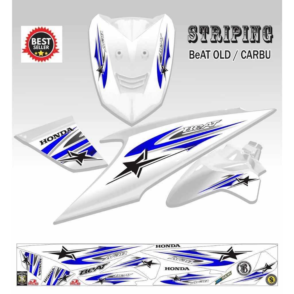 VARIASI STIKER VARIASI BEAT KARBU STRIPING BEAT OLD VARIASI