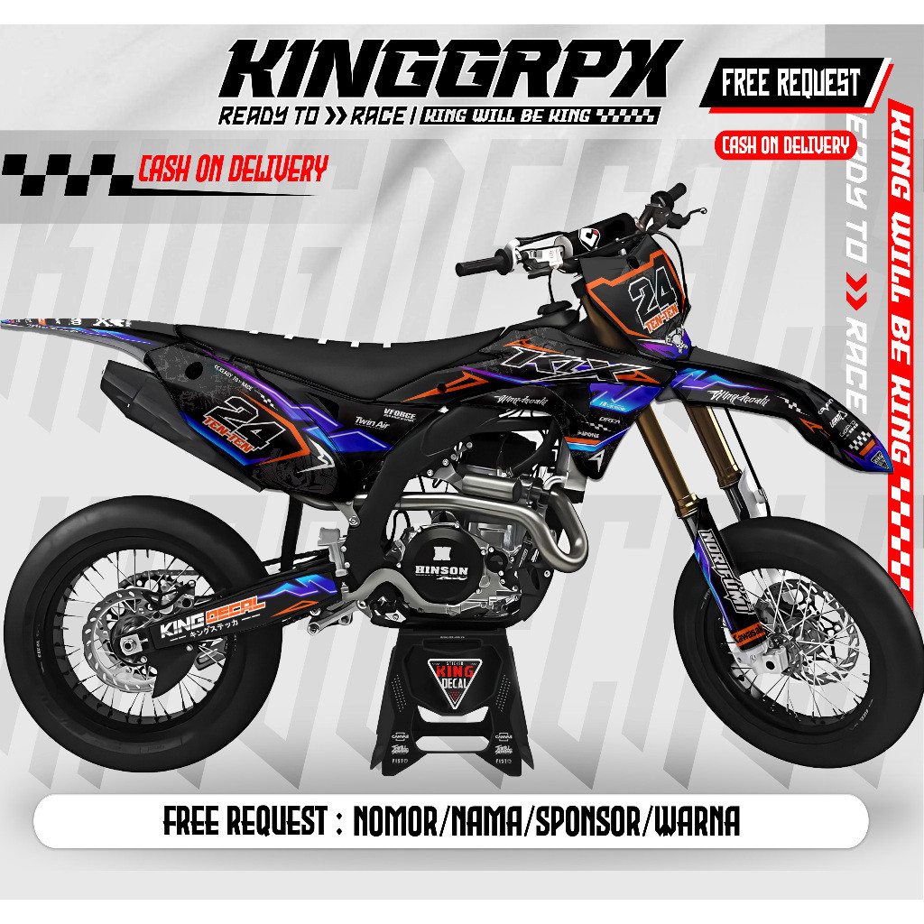 DEKAL / DECAL   KLX GORDON FULL BODY /  GORDON /  STIKER VARIASI KLX GORDON /  KLX
