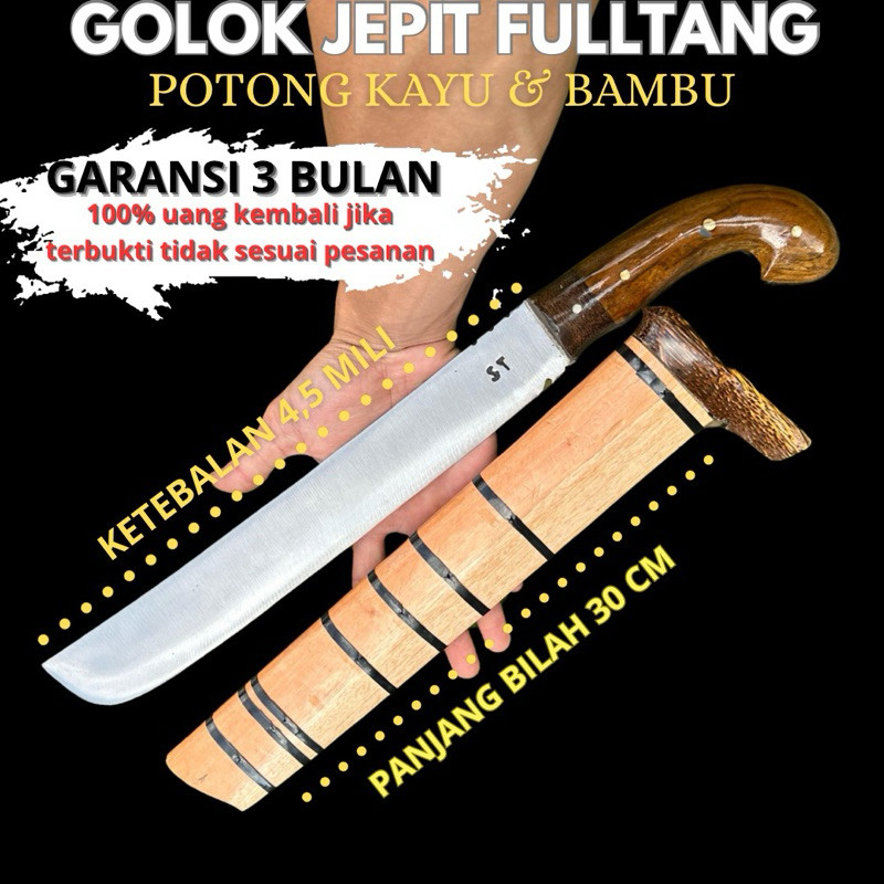 Golok Multiguna Potong Kayu & Bambu | Perkakas Kebun Ekonomis Baja Per Asli