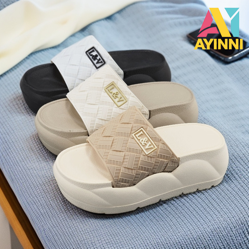 AIYINNI Sandal Wedges Jelly Platform Wanita Wedges