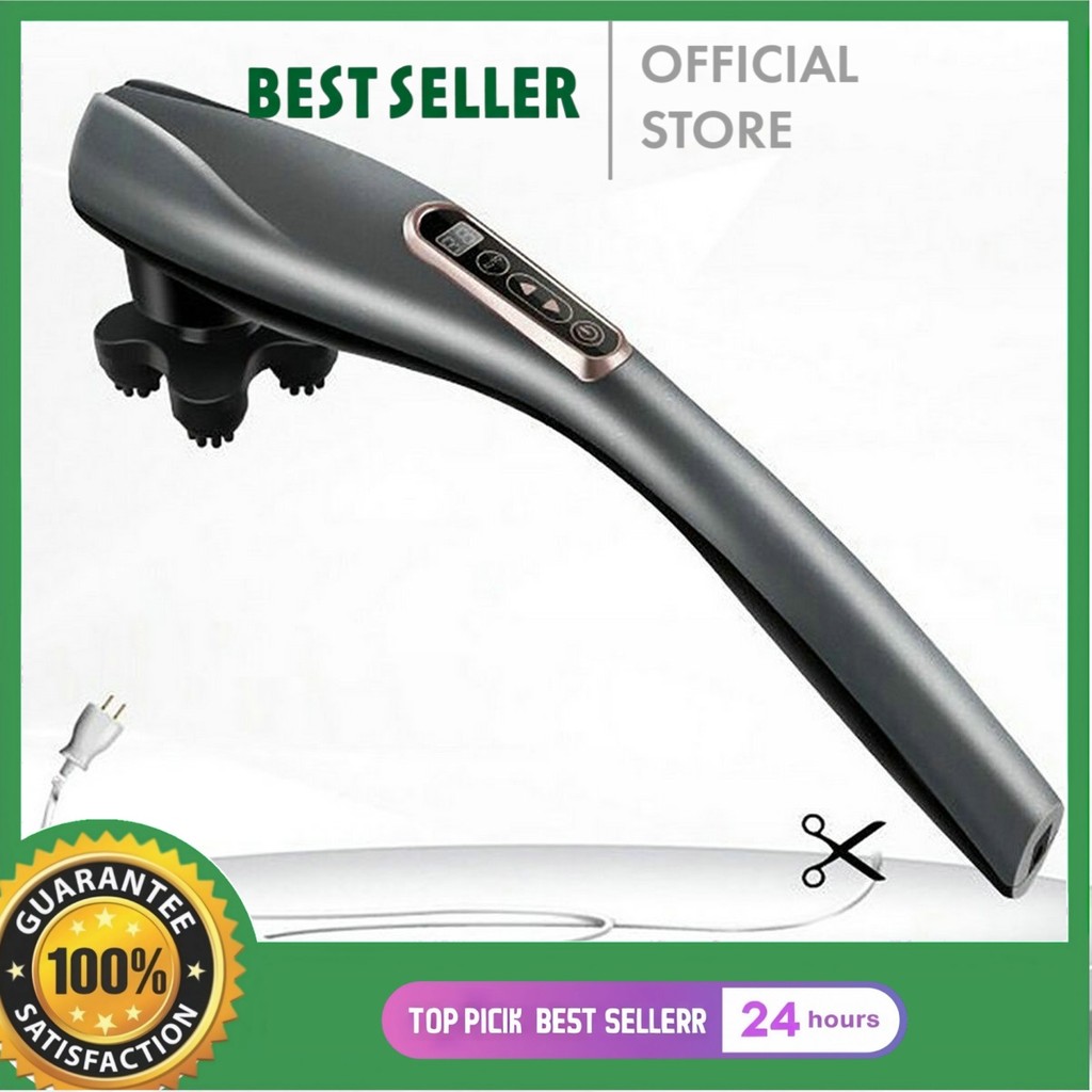 Alat Pijat Listrik Multifungsi Dolphin Massager Rechargeable Dengan 6 Kepala Pijat Bonus