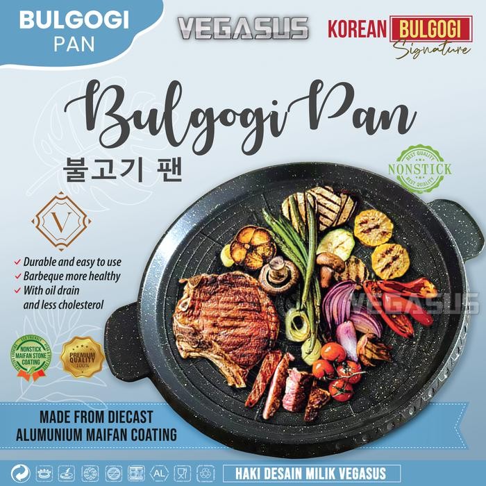 BULGOGI ROUND GRILL PAN 32CM Panggangan Anti lengket
