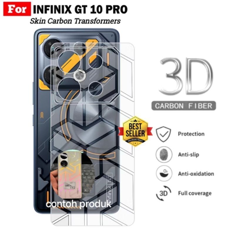 COD Skin Carbon Infinix GT 10 pro GT 20 pro Backskin Garskin Motif Transformers Pelindung Belakang H