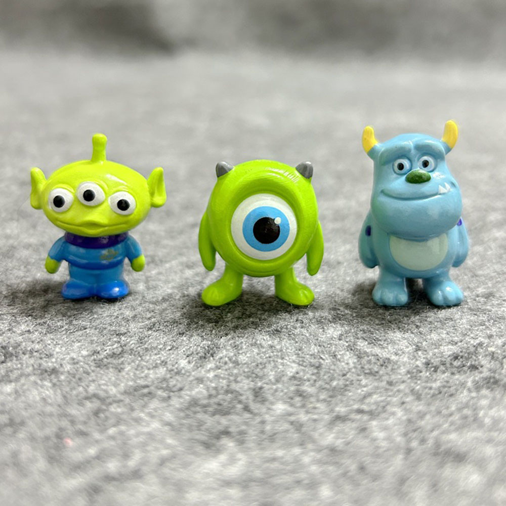 Cute Mike Wazowski Toy Story MrQ Sulley Action Figures Dolls Desktop Decor Three-eyed Boy Hot Toys C
