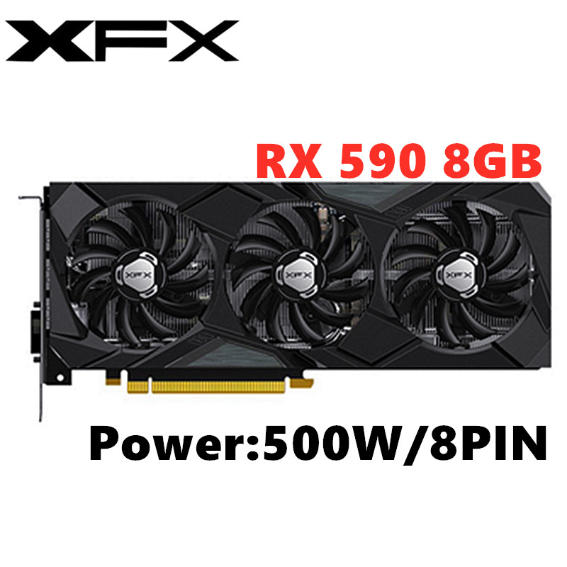 XFX RX590 8GB GME Graphics Cards AMD Radeon RX590 8GB GDDR5 256 Bit Video Screen Cards GPU Desktop C