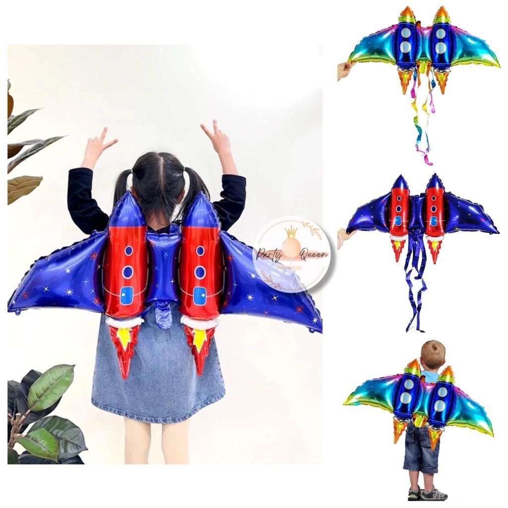 Balon Foil Sayap Roket / Balloons Rocket Wings