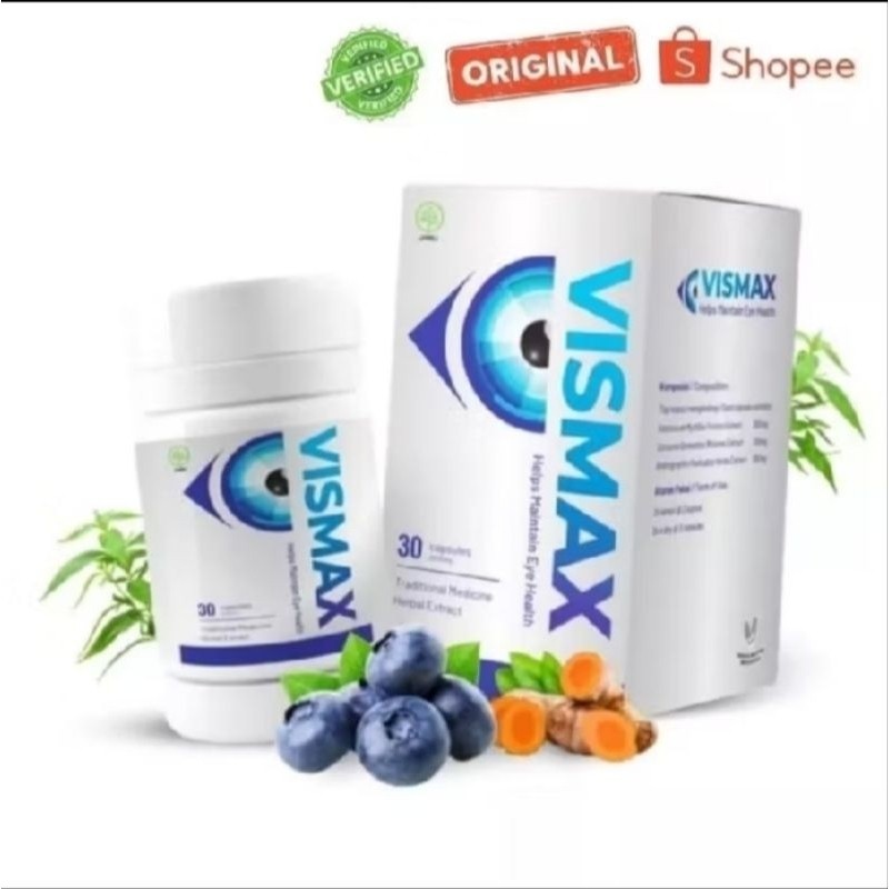 KAPSUL VISMAX VITAMIN MATA ASLI ORIGINAL OFFICIAL STORE DISTRIBUTOR RESMI KATARAK RABUN MINUS BPOM