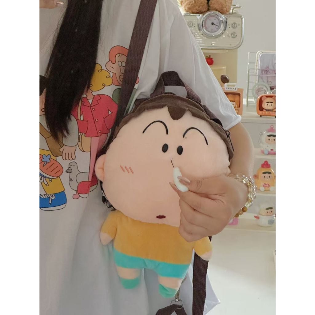 (COD)Tas Ransel Crayon Shinchan Boneka Sling Bag Fashion Motif Kartun Karakter Hewan Tas Sekolah SD 