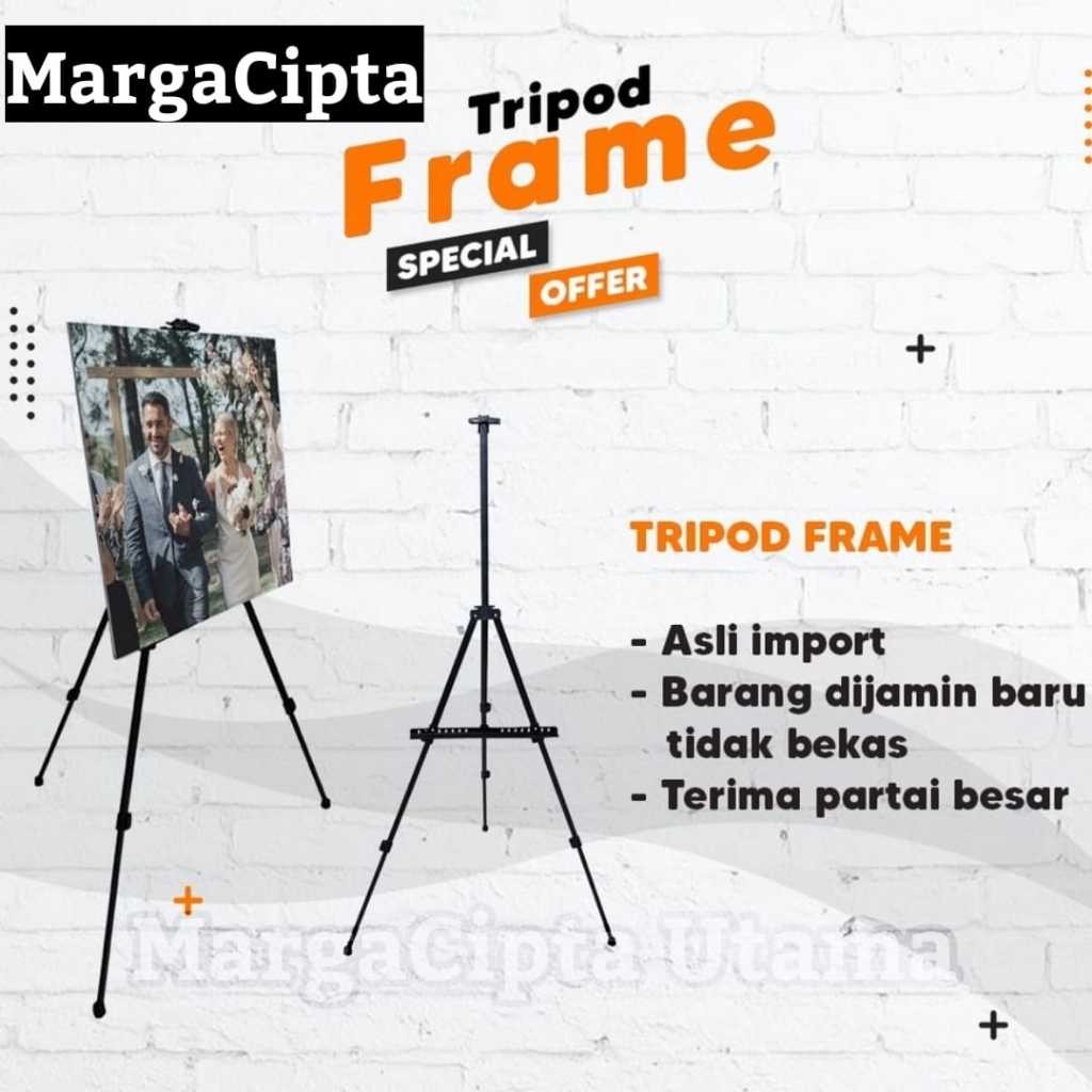 TRIPOD BANNER / KAKI STAND DISPLAY / KAKI TIANG IKLAN BARCODE DISPLAY AKRILIK BACKDROP