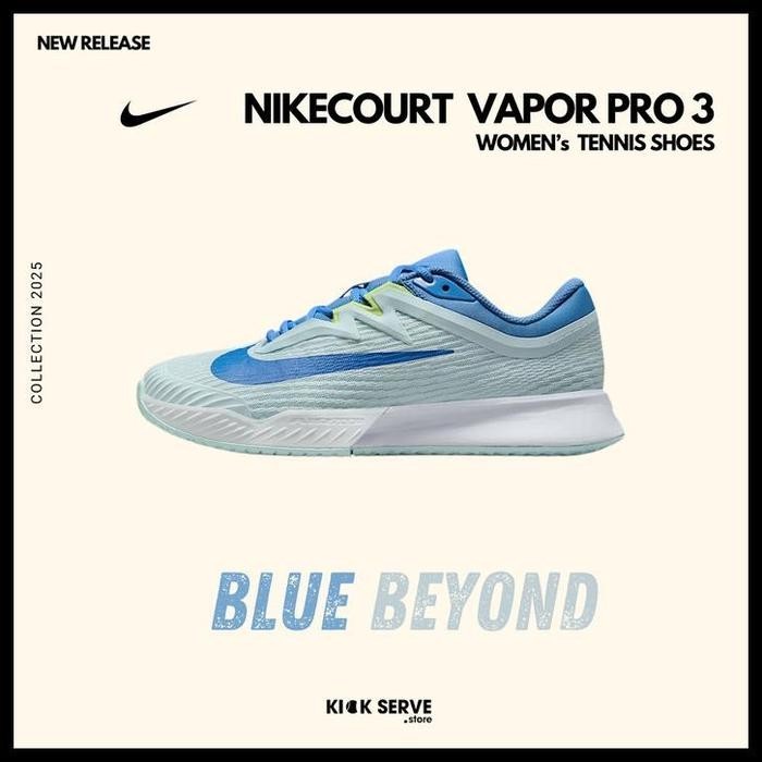 Nike Court Vapor Pro 3 - Blue Beyond | Women Tennis Shoes | Sepatu Tennis Wanita Best Seller - 38