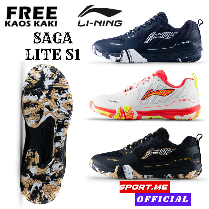 LINING SAGA LITE S1AYTV069 Badminton Shoes - Sepatu Badminton Original LINING