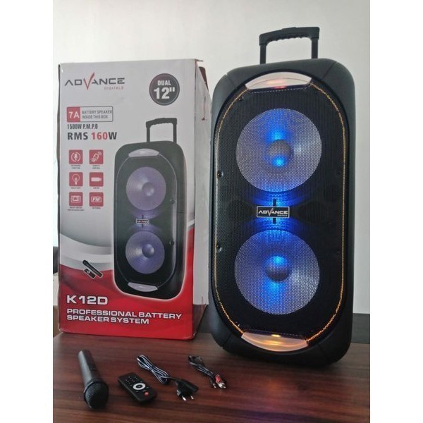 SPEAKER BLUETOOTH DOUBLE WOOFER 12INCH / SPEAKER ADVANCE BLUETOOTH K-12D