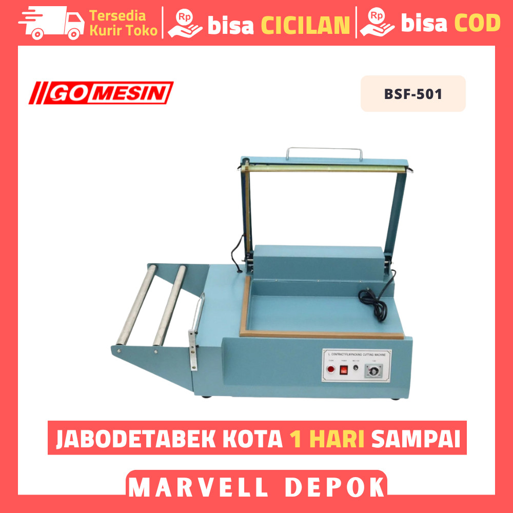 Sealer GOMESIN BSF-501 Mesin Potong Dan Segel Sealer Plastik Shrink Original