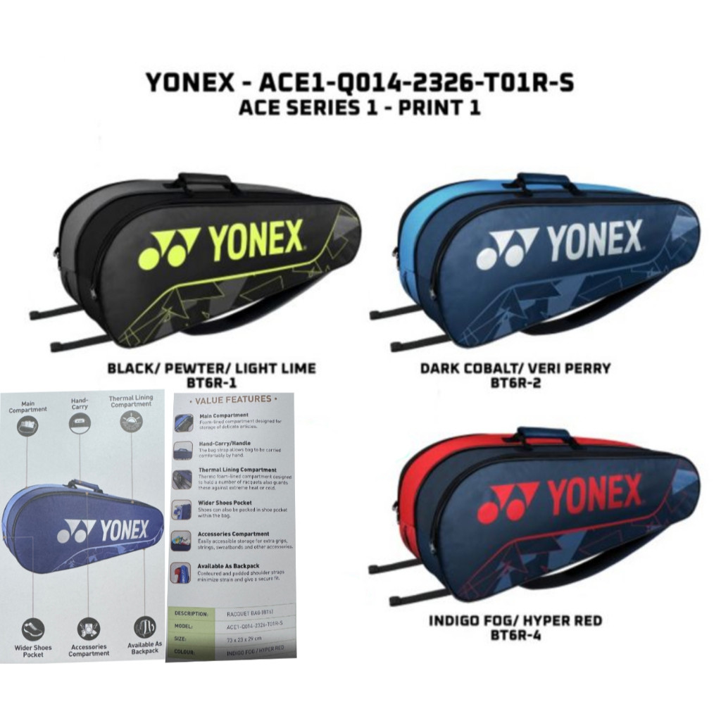 Tas Raket Badminton Yonex ORIGINAL 100%