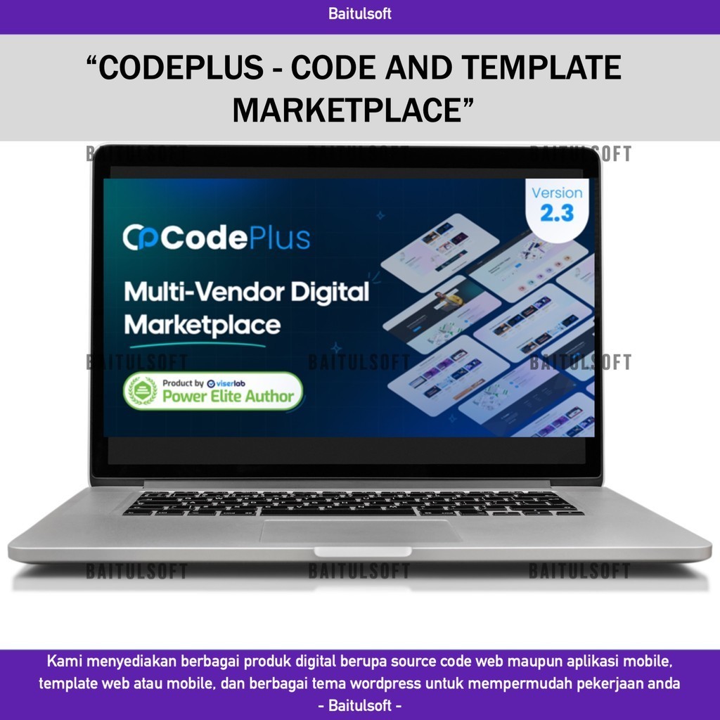 SOURCE CODE APLIKASI WEB CODEPLUS - CODE AND TEMPLATE MARKETPLACE D135 BAITULSOFT