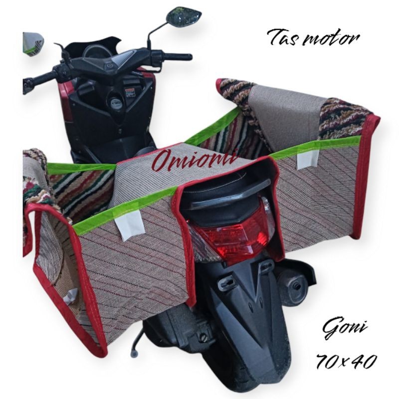 Kandek Motor Bahan Goni Tebal Kuat Tas Motor Tas Pos Kurir Tas Belakang Motor