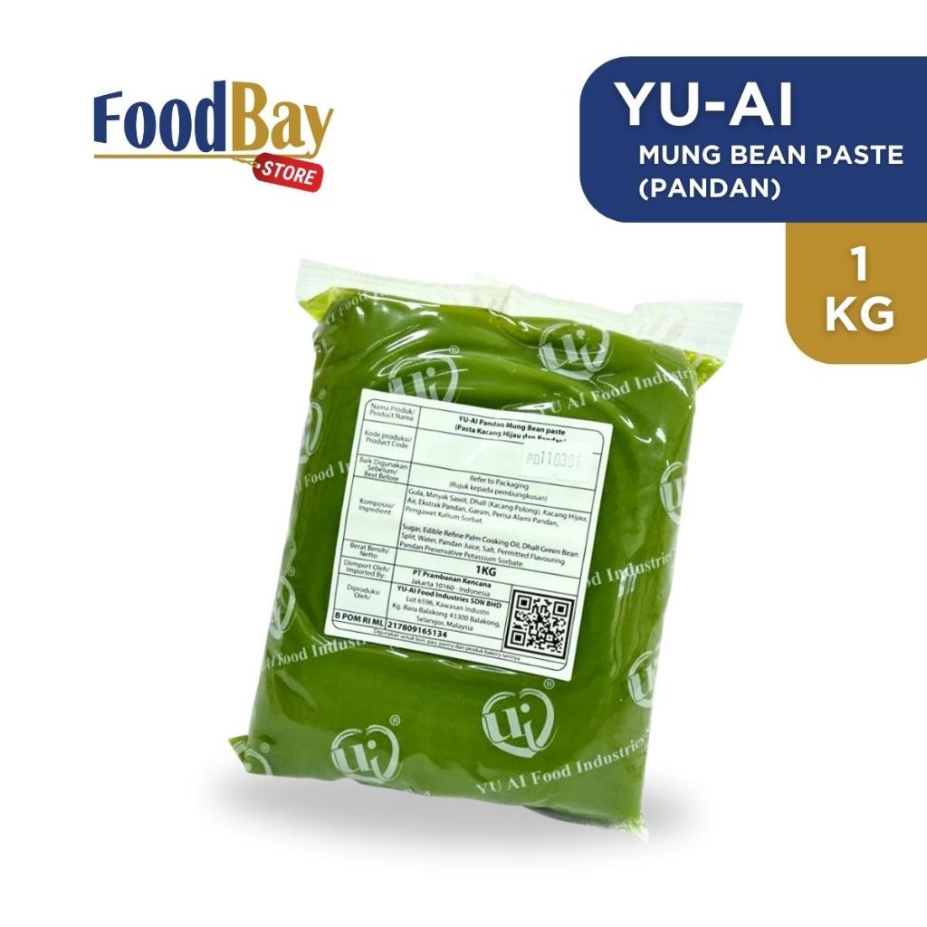 Yu AI Yu-Ai Pasta Filling Pandan Mung Bean Pandan 1kg - BwerkahShop88
