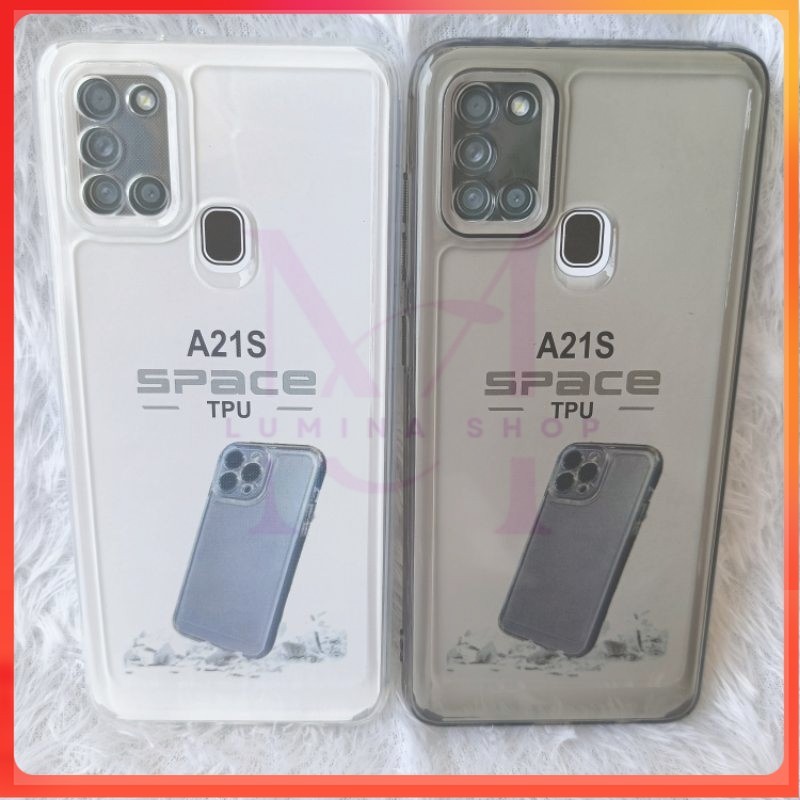 PROMO+COD Softcase Casing Clear Space Samsung A21S Slikon transparan dan pelindung belakang hp+camer