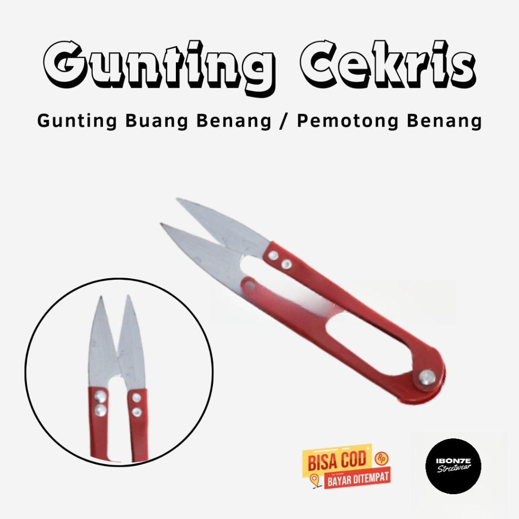 Gunting Benang Cekris Stainless 10.5cm – Pemotong Benang Jahit Tajam & Praktis