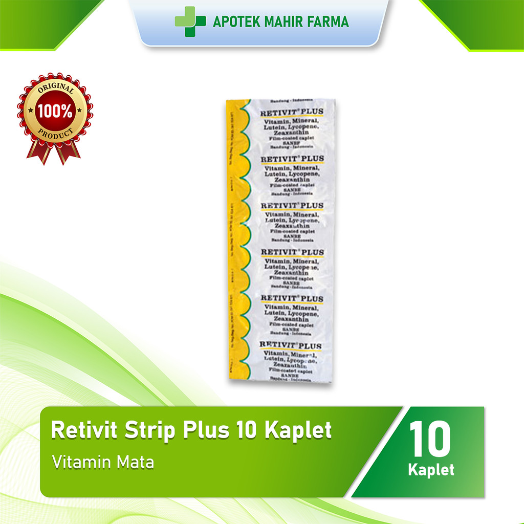 Retivit Plus Strip 10 Kaplet - Vitamin Mata