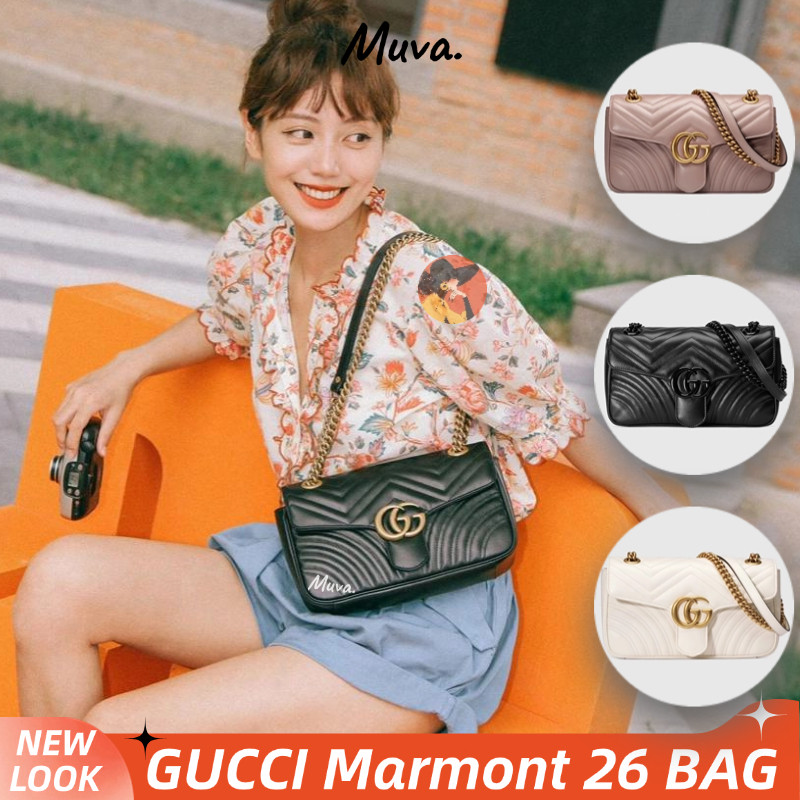 Tas wanita Gucci GG Marmont 26 Women's Shoulder Bags 443497