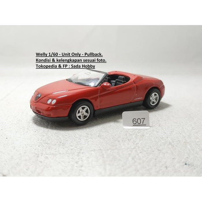 DCT... Diecast Welly Alfa Romeo Spider Merah Pullback Unit Only