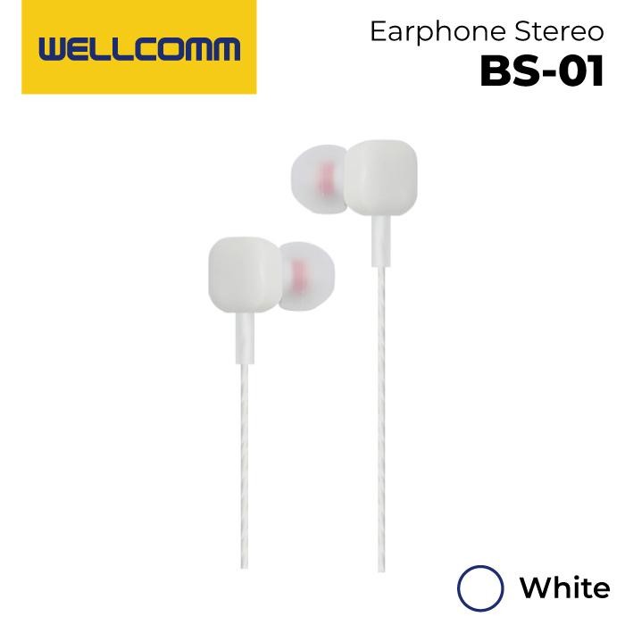 Handsfree/Earphone/Headset Stereo Wellcomm Bs-01 Type-C - BLACK